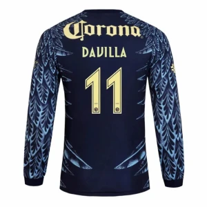 Club América Fußballtrikot 2025-26 DAVILA #11 Auswärtstrikot Herren Langarm