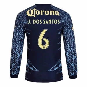 Club América Fußballtrikot 2025-26 J. DOS SANTOS #6 Auswärtstrikot Herren Langarm