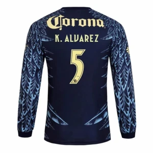 Club América Fußballtrikot 2025-26 K. ALVAREZ #5 Auswärtstrikot Herren Langarm