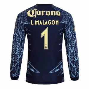 Club América Fußballtrikot 2025-26 L. MALAGON #1 Auswärtstrikot Herren Langarm