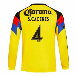 Club América S. CACERES #4 Fußballtrikot 2025-26 Heimtrikot Herren Langarm