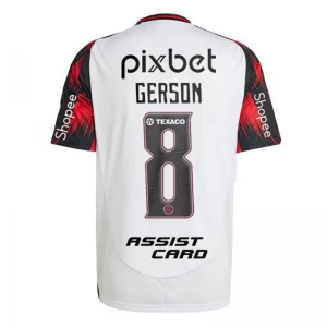 CR Flamengo Fußballtrikot 2025-26 Sponsor Gerson #8 Auswärtstrikot Herren