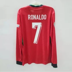 Cristiano Ronaldo #7 Portugal Fußballtrikot EM 2024 Heimtrikot Herren Langarm