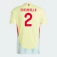 Cucurella #2 Spanien Fußballtrikots EM 2024 Auswärtstrikot Herren