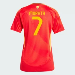 Damen Alvaro Morata #7 Spanien Fußballtrikots EM 2024 Heimtrikot