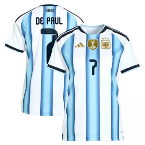 Damen Argentinien De Paul #7 Fußballtrikot 2026 Heimtrikot