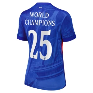 Damen Chelsea FC World Champions #25 Fußballtrikot 2025-26 Heimtrikot
