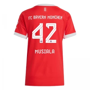 Damen FC Bayern München Jamal Musiala #42 Fußballtrikot 2025-26 Heimtrikot