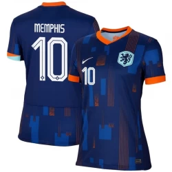 Damen Memphis Depay #10 Niederlande Fußballtrikot EM 2024 Auswärtstrikot