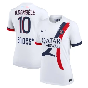 Damen Paris Saint-Germain PSG Fußballtrikot 2025-26 O.Dembele #10 Auswärtstrikot