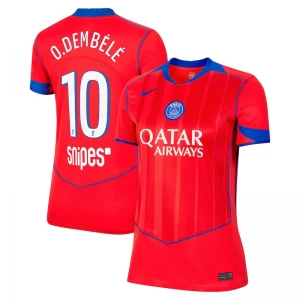 Damen Paris Saint-Germain PSG Fußballtrikot O.Dembele #10 2025-26 Ausweichtrikot