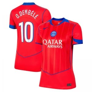 Damen Paris Saint-Germain PSG Fußballtrikot O.Dembele #10 2025-26 Cup Ausweichtrikot