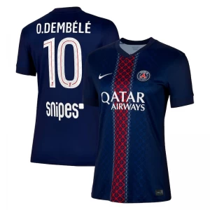 Damen Paris Saint-Germain PSG O.Dembele #10 Fußballtrikot 2025-26 Heimtrikot