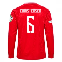 Dänemark Christensen #6 Fußballtrikots 2024 Heimtrikot Herren Langarm
