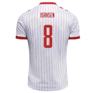 Dänemark Fußballtrikot 2026 Isaksen #8 Auswärtstrikot Herren