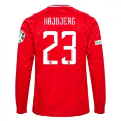 Dänemark Hojbjerg #23 Fußballtrikots 2024 Heimtrikot Herren Langarm