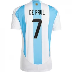 De Paul #7 Argentinien Fußballtrikots Copa America 2024 Heimtrikot Herren