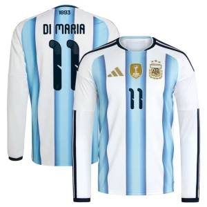 Di Maria #11 Argentinien Fußballtrikot WM 2026 Heimtrikot Herren Langarm