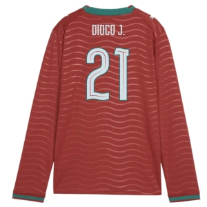 Diogo J. #21 Portugal Fußballtrikot WM 2026 Heimtrikot Herren Langarm