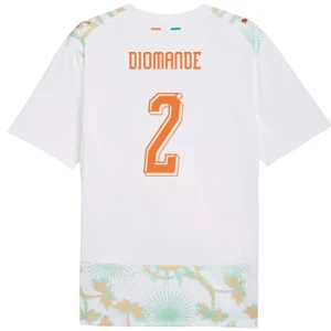 Diomande #2 Elfenbeinküste Fußballtrikot WM 2026 Auswärtstrikot Herren