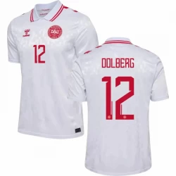 Dolberg #12 Dänemark Fußballtrikot EM 2024 Auswärtstrikot Herren