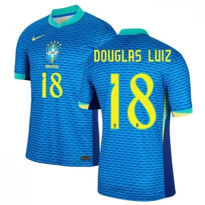 Douglas Luiz #18 Brasilien Fußballtrikot Copa America 2024 Auswärtstrikot Herren