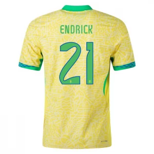 Endrick #21 Brasilien Fußballtrikot Copa America 2024 Heimtrikot Herren