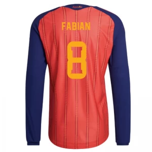 Fabian #8 Spanien Fußballtrikot WM 2026 Heimtrikot Herren Langarm