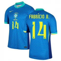 Fabricio B. #14 Brasilien Fußballtrikots Copa America 2024 Auswärtstrikot Herren