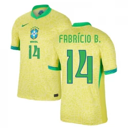 Fabricio B. #14 Brasilien Fußballtrikots Copa America 2024 Heimtrikot Herren