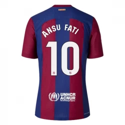 FC Barcelona Ansu Fati #10 Fußballtrikots 2023-24 Heimtrikot Herren