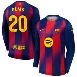 FC Barcelona Dani Olmo #20 Fußballtrikot 2025-26 Heimtrikot Herren Langarm