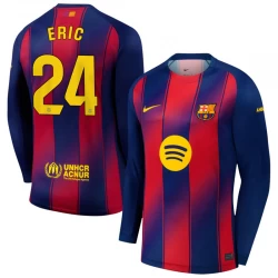 FC Barcelona Eric #24 Fußballtrikot 2025-26 Heimtrikot Herren Langarm