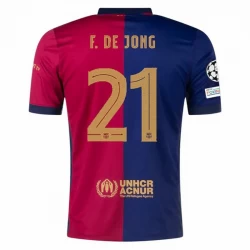 FC Barcelona Frenkie de Jong #21 Fußballtrikot 2024-25 UCL Heimtrikot Herren