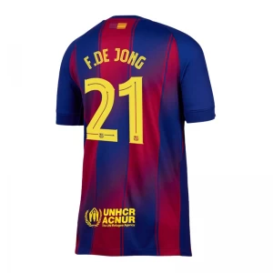 FC Barcelona Frenkie de Jong #21 Fußballtrikot 2025-26 Champions League Heimtrikot Herren
