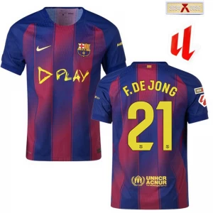FC Barcelona Frenkie de Jong #21 Fußballtrikot 2025-26 Clasico Heimtrikot Herren