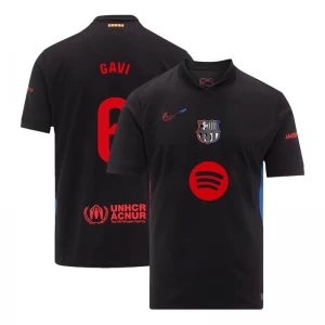 FC Barcelona Fußballtrikot 2024-25 New Spotify Logo Gavi #6 Auswärtstrikot Herren