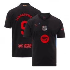 FC Barcelona Fußballtrikot 2024-25 New Spotify Logo Robert Lewandowski #9 Auswärtstrikot Herren