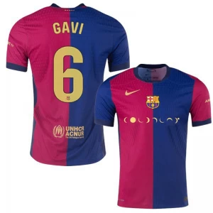 FC Barcelona Gavi #6 Fußballtrikot 2024-25 Coldplay Heimtrikot Herren