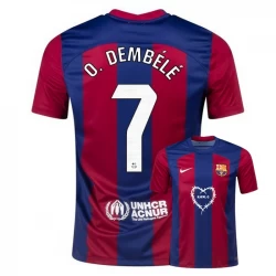 FC Barcelona Ousmane Dembele #7 Fußballtrikot 2023-24 x Karol G Heimtrikot Herren