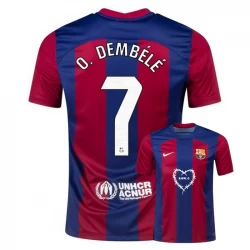 FC Barcelona Ousmane Dembele #7 Fußballtrikots 2023-24 x Karol G Heimtrikot Herren