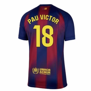 FC Barcelona Pau Victor #18 Fußballtrikot 2025-26 Heimtrikot Herren