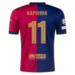FC Barcelona Raphinha #11 Fußballtrikot 2024-25 UCL Heimtrikot Herren