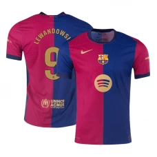 FC Barcelona Robert Lewandowski #9 Fußballtrikot 2024-25 New Spotify Logo Heimtrikot Herren
