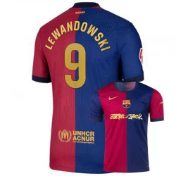 FC Barcelona Robert Lewandowski #9 Fußballtrikot 2024-25 Travis Scott Heimtrikot Herren