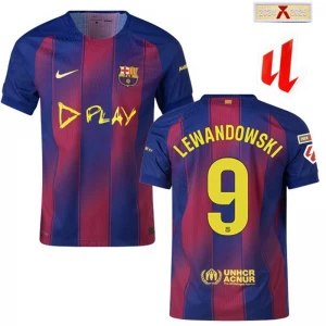 FC Barcelona Robert Lewandowski #9 Fußballtrikot 2025-26 Clasico Heimtrikot Herren