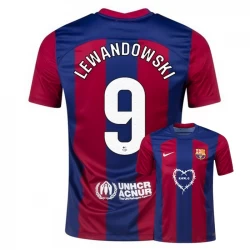 FC Barcelona Robert Lewandowski #9 Fußballtrikots 2023-24 x Karol G Heimtrikot Herren