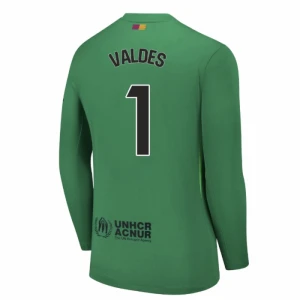FC Barcelona Valdes #1 Fußballtrikot 2025-26 Torwart Heimtrikot Herren