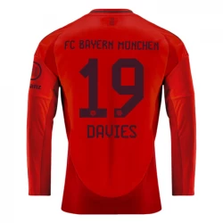 FC Bayern München Alphonso Davies #19 Fußballtrikot 2024-25 Heimtrikot Herren Langarm