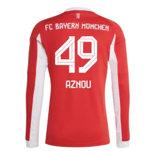 FC Bayern München Aznou #49 Fußballtrikot 2025-26 Heimtrikot Herren Langarm